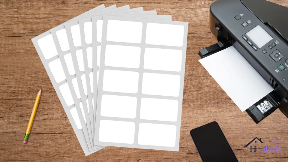 Adhesive label sheets for printing labels on inkjet and laser printers