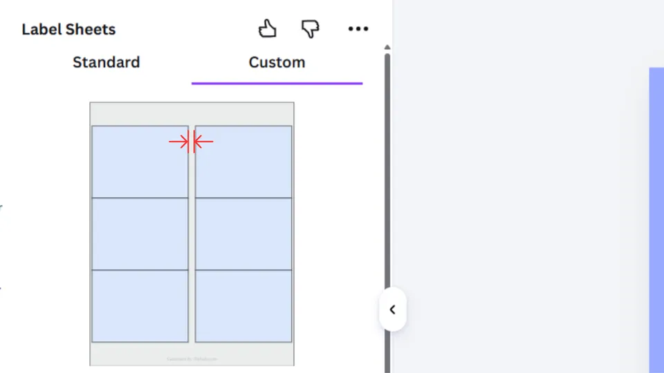 Set horizontal spacing between labels in Canva