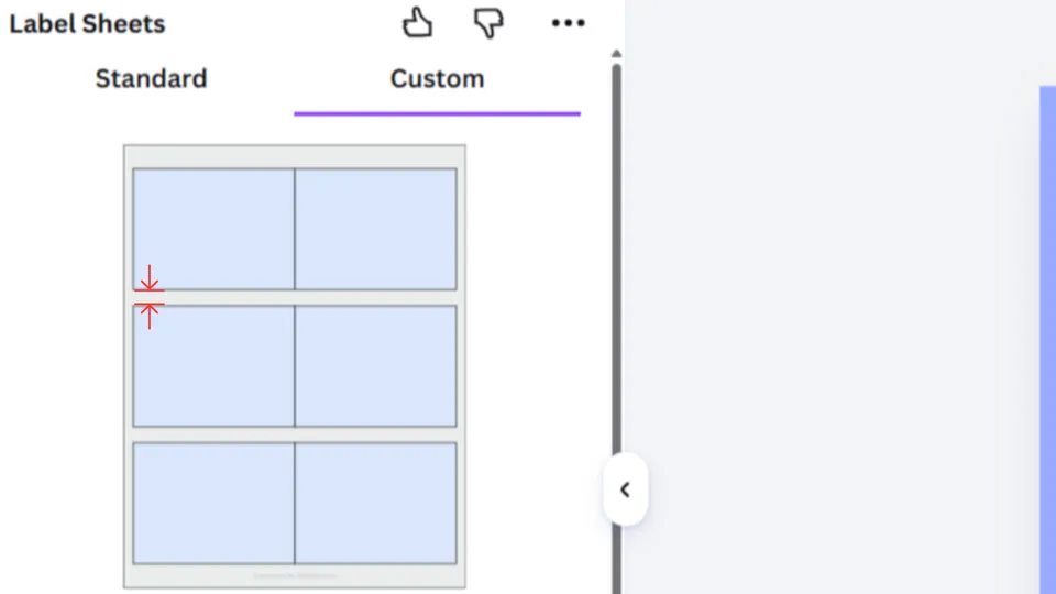 Set vertical spacing between labels in Canva