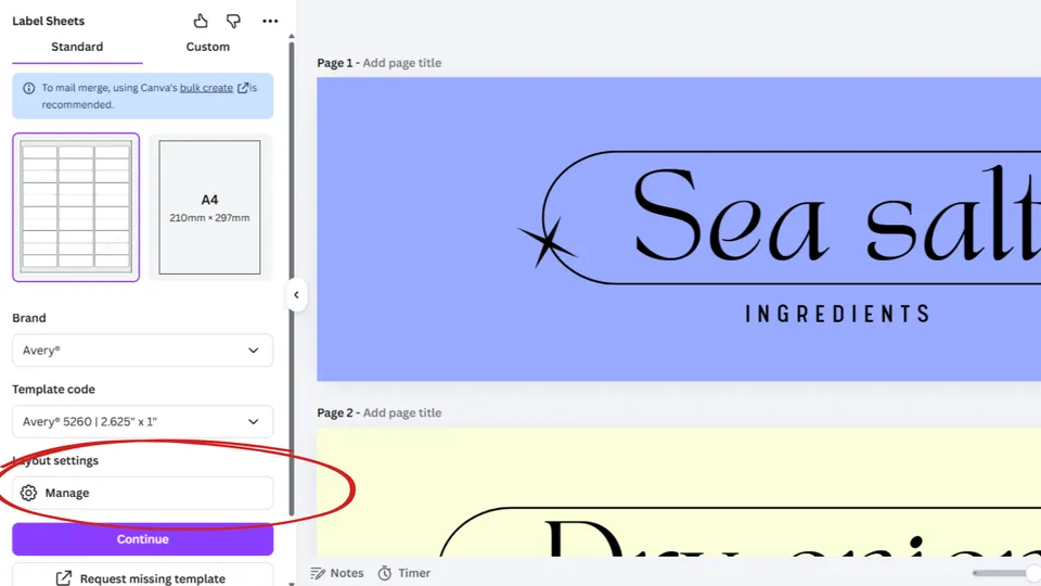 Open alignment and positioning settings in Canva
