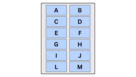 Graphic showing mail merge with unique content in each label on a label sheet