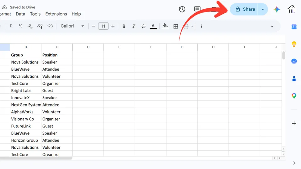 Changing the sharing settings of a Google Sheets spreadsheet to allow the add-on to read it