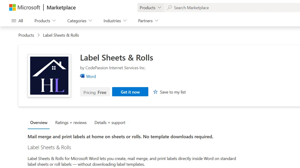 Installing the Label Sheets add-in in Microsoft Word