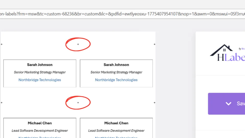 Enable cutting markers for labels in Microsoft Word add-in
