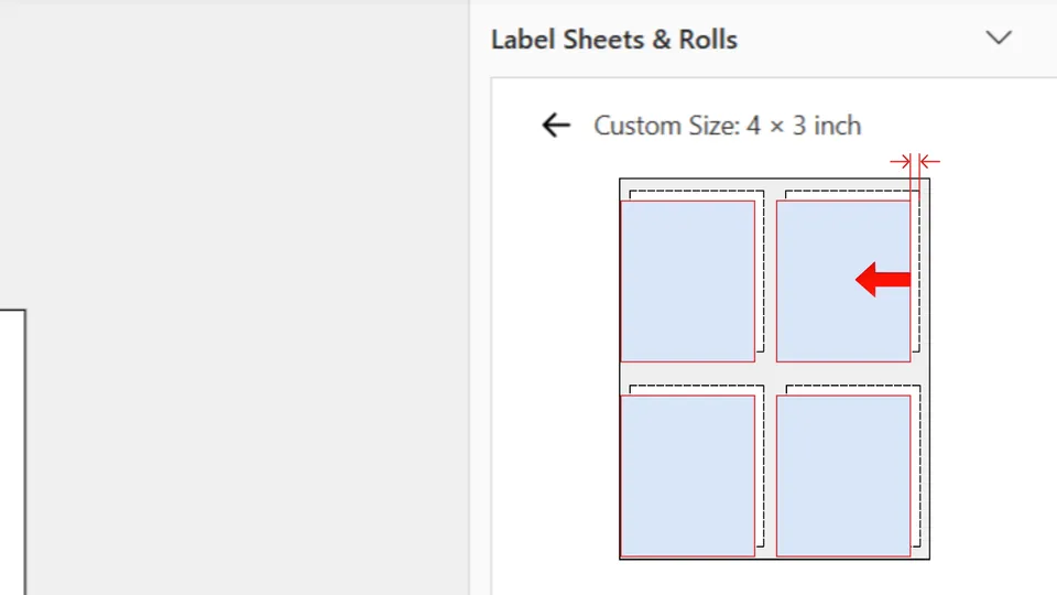 Adjust horizontal offset for custom label alignment in Microsoft Word add-in