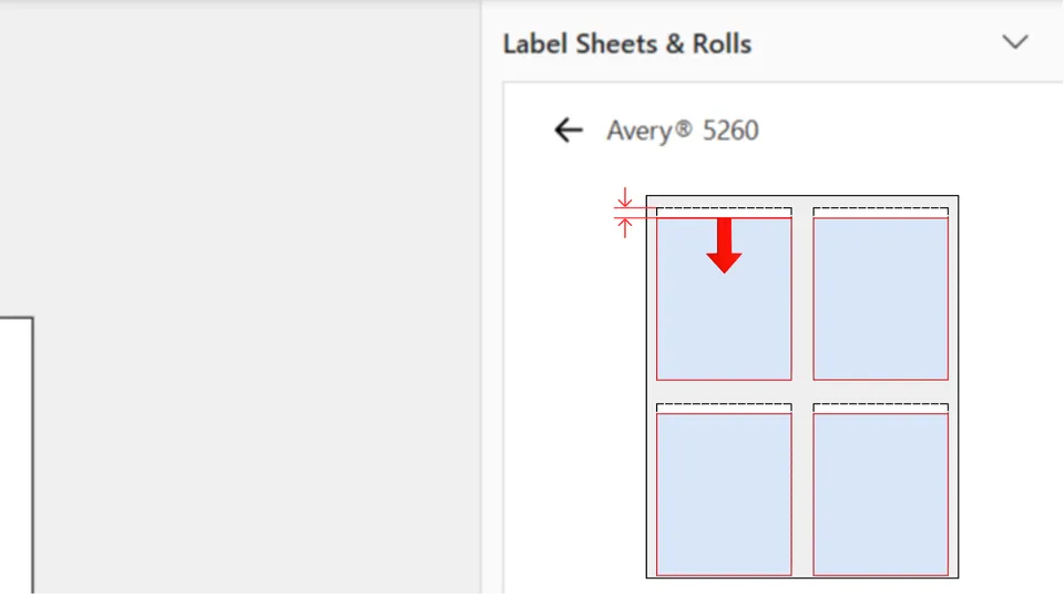 Adjust vertical offset for standard label alignment in Microsoft Word add-in