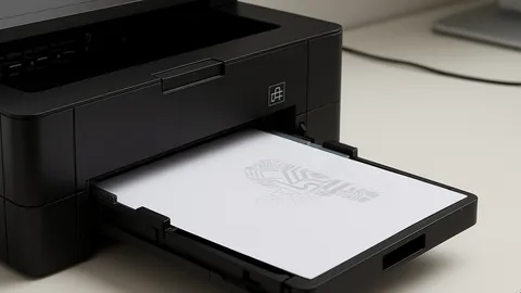 Close-up of printer rear feed tray for loading paper