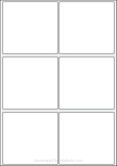 AALabels® AAAD06 Template AALabels® AAAD06 template with 6 rectangular 99.1 x 93.1 millimeter labels per sheet, on A4-size adhesive blank label sheets.