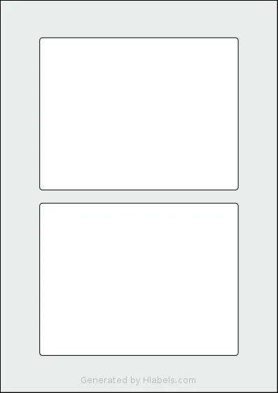 AALabels® AAAE02 Template AALabels® AAAE02 template with 2 rectangular 150 x 115 millimeter labels per sheet, on A4-size adhesive blank label sheets.