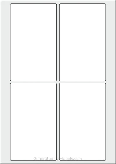 AALabels® AAAE04 Template AALabels® AAAE04 template with 4 rectangular 84 x 140 millimeter labels per sheet, on A4-size adhesive blank label sheets.