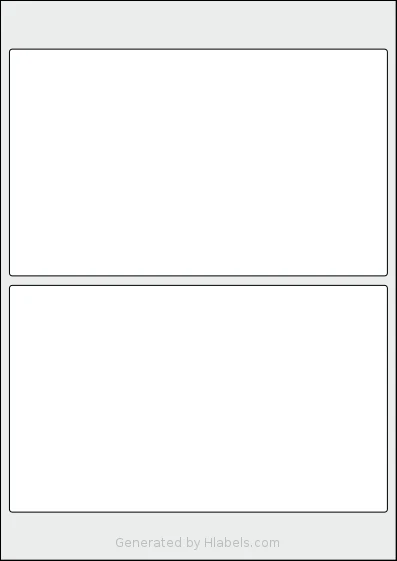 AALabels® AAAJ04 template with 2 rectangular 200 x 120 millimeter labels per sheet, on A4-size adhesive blank label sheets.