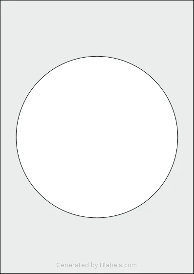 AALabels® AACA01 Template AALabels® AACA01 template with 1 circle labels per sheet, each 175 millimeter in diameter, on A4-size adhesive blank label sheets.