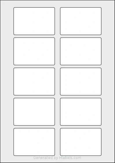 AALabels® AAE010 Template AALabels® AAE010 template with 10 rectangular 75 x 50 millimeter labels per sheet, on A4-size adhesive blank label sheets.