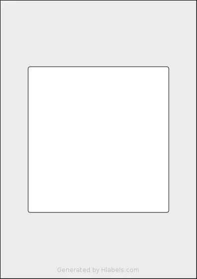 AALabels® AAG001 Template AALabels® AAG001 template with 1 rectangular 150 x 155 millimeter labels per sheet, on A4-size adhesive blank label sheets.