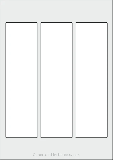 AALabels® AAK003 Template AALabels® AAK003 template with 3 rectangular 60 x 214 millimeter labels per sheet, on A4-size adhesive blank label sheets.
