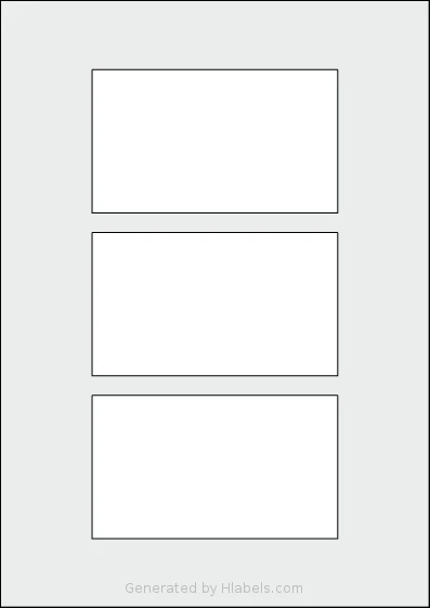 AALabels® AALA03 Template AALabels® AALA03 template with 3 rectangular 120 x 70 millimeter labels per sheet, on A4-size adhesive blank label sheets.