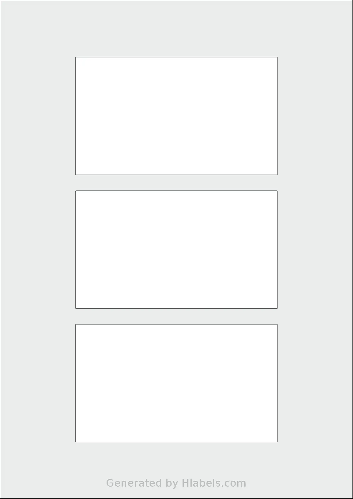 AALabels® AALA03 template with 3 rectangular 120 x 70 millimeter labels per sheet, on A4-size adhesive blank label sheets.