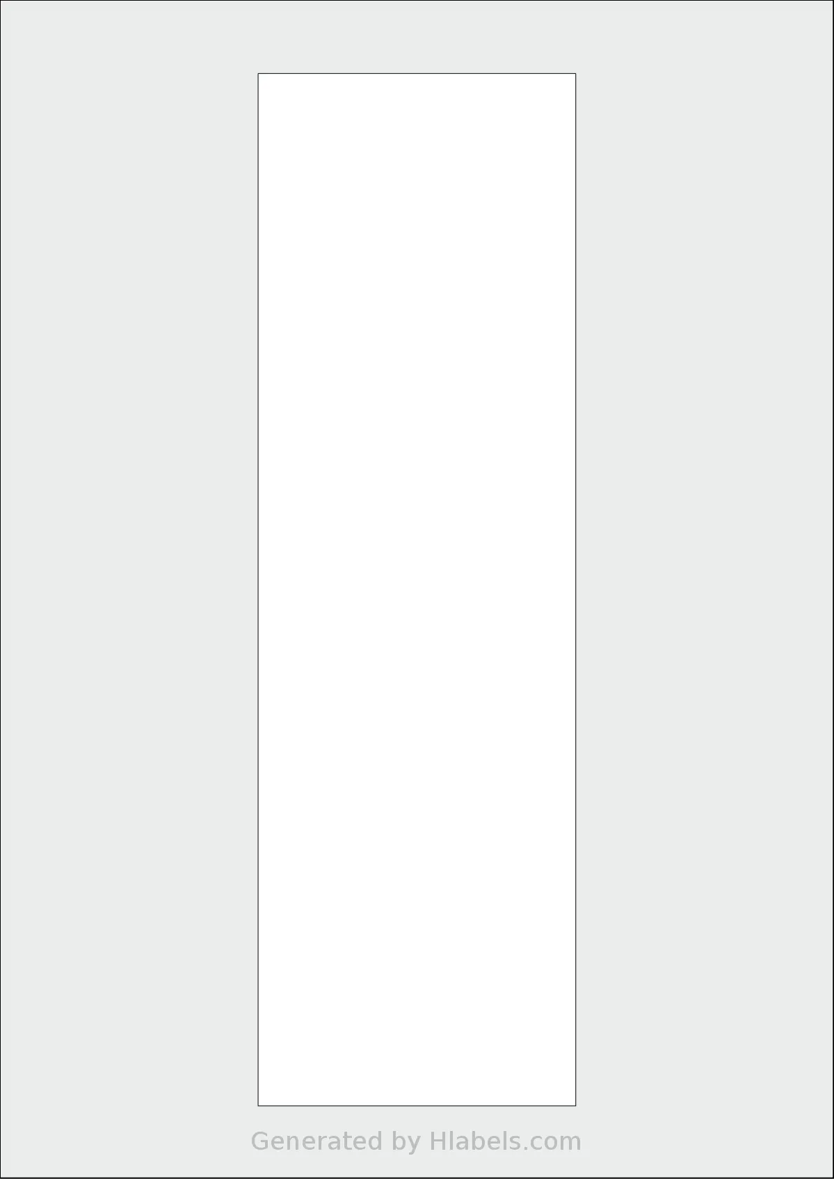 AALabels® AAM001 template with 1 rectangular 80 x 260 millimeter labels per sheet, on A4-size adhesive blank label sheets.