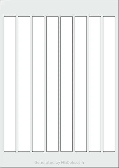 AALabels® AAM008 Template AALabels® AAM008 template with 8 rectangular 21 x 239 millimeter labels per sheet, on A4-size adhesive blank label sheets.
