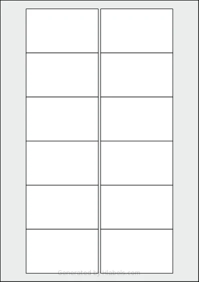 AALabels® AAN012 Template AALabels® AAN012 template with 12 rectangular 76.2 x 46.4 millimeter labels per sheet, on A4-size adhesive blank label sheets.