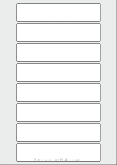 AALabels® AAP008 Template AALabels® AAP008 template with 8 rectangular 150 x 32 millimeter labels per sheet, on A4-size adhesive blank label sheets.