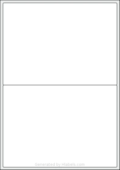 AALabels® AAR002 Template AALabels® AAR002 template with 2 rectangular 199.6 x 143.5 millimeter labels per sheet, on A4-size adhesive blank label sheets.