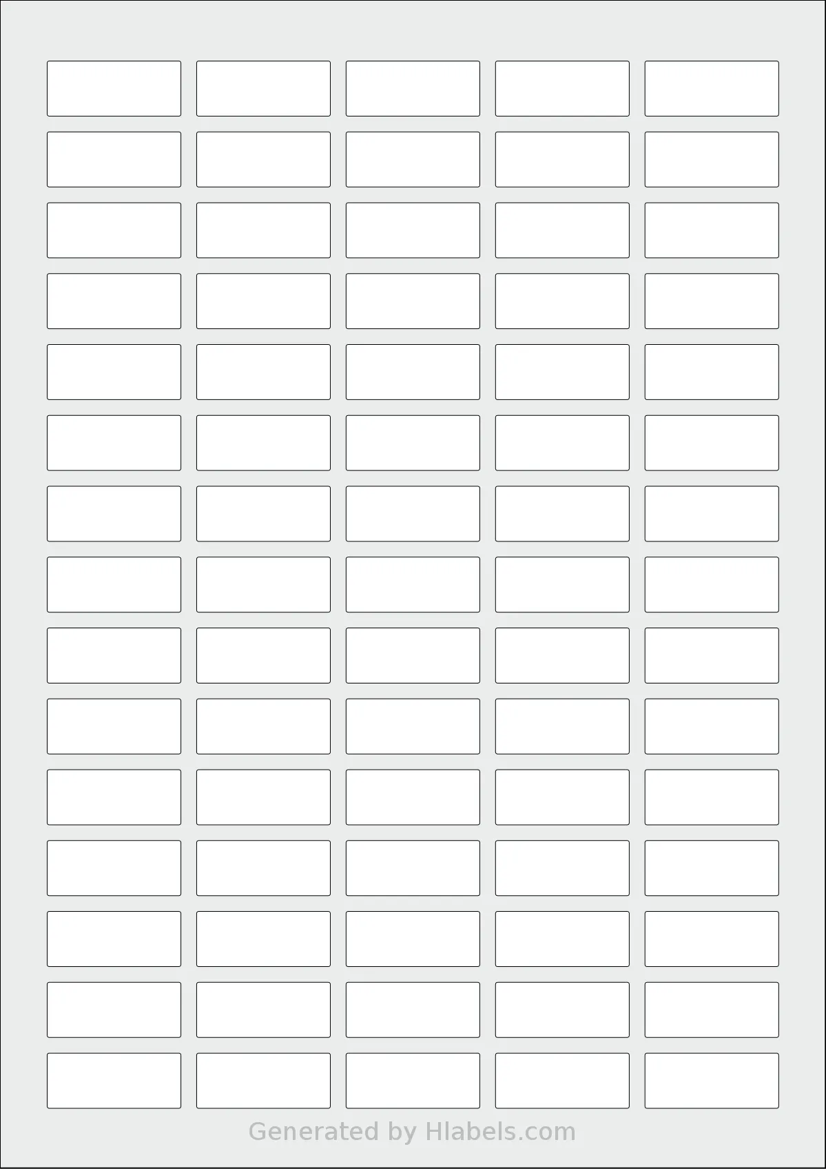 AALabels® AAR075 template with 75 rectangular 34 x 14 millimeter labels per sheet, on A4-size adhesive blank label sheets.