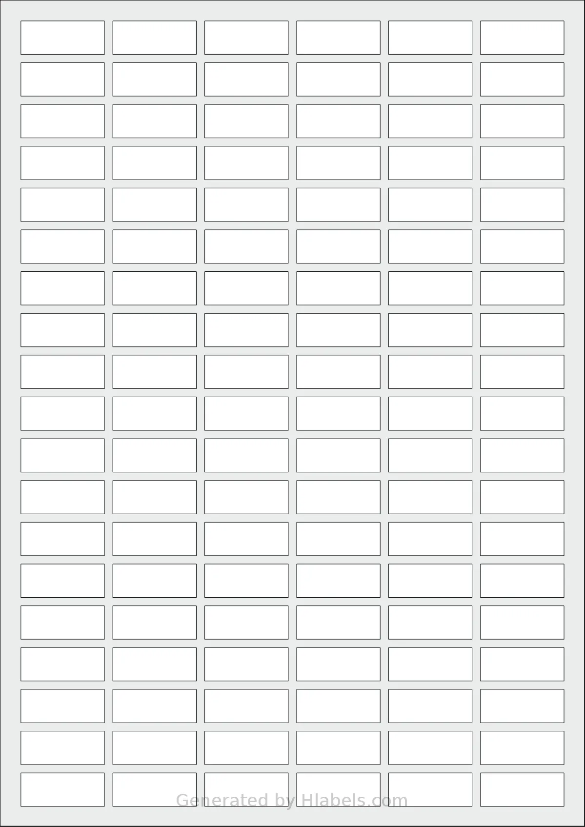 AALabels® AARA114 template with 114 rectangular 30 x 12 millimeter labels per sheet, on A4-size adhesive blank label sheets.