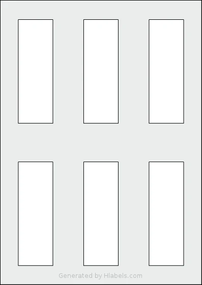 AALabels® AARF06 Template AALabels® AARF06 template with 6 rectangular 36 x 108 millimeter labels per sheet, on A4-size adhesive blank label sheets.