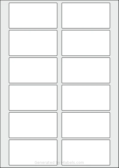 AALabels® AARF12 Template AALabels® AARF12 template with 12 rectangular 85 x 45 millimeter labels per sheet, on A4-size adhesive blank label sheets.
