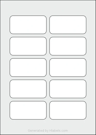 AALabels® AARM010 Template AALabels® AARM010 template with 10 rectangular 80 x 40 millimeter labels per sheet, on A4-size adhesive blank label sheets.