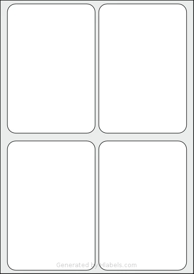 AALabels® AARN04 Template AALabels® AARN04 template with 4 rectangular 95 x 140 millimeter labels per sheet, on A4-size adhesive blank label sheets.