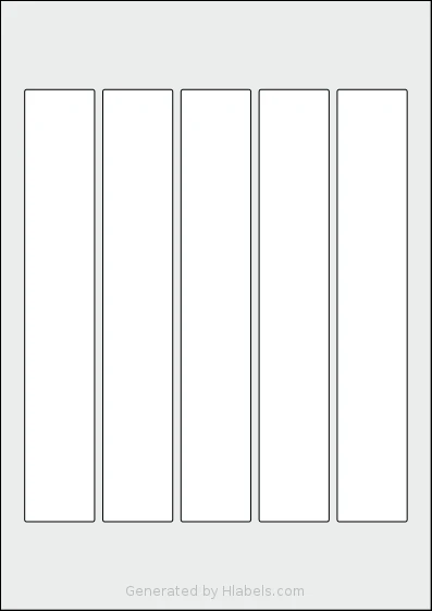 AALabels® AARW05 Template AALabels® AARW05 template with 5 rectangular 34 x 210 millimeter labels per sheet, on A4-size adhesive blank label sheets.