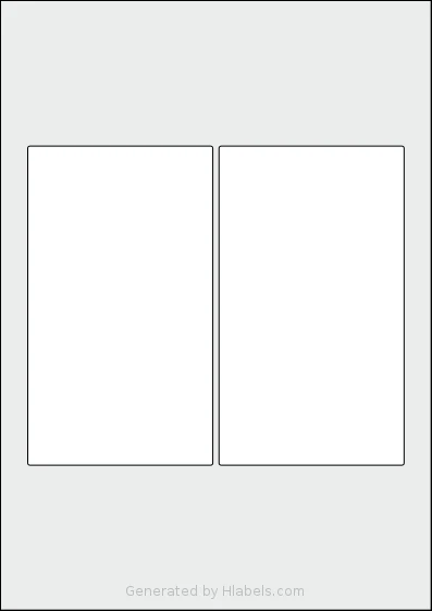 AALabels® AARZE002 Template AALabels® AARZE002 template with 2 rectangular 90 x 155 millimeter labels per sheet, on A4-size adhesive blank label sheets.