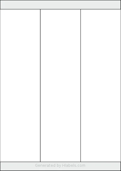 AALabels® AAS003 Template AALabels® AAS003 template with 3 rectangular 70 x 265 millimeter labels per sheet, on A4-size adhesive blank label sheets.