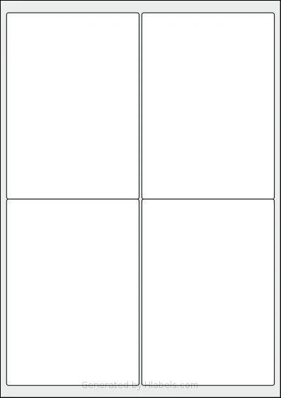 AALabels® AAS004 Template AALabels® AAS004 template with 4 rectangular 99.1 x 139 millimeter labels per sheet, on A4-size adhesive blank label sheets.