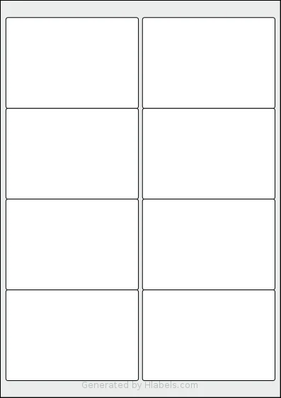 AALabels® AAS008 Template AALabels® AAS008 template with 8 rectangular 99.1 x 67.7 millimeter labels per sheet, on A4-size adhesive blank label sheets.