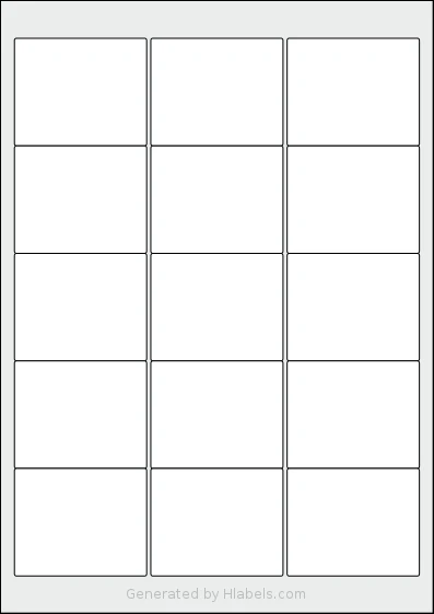 AALabels® AAS015 Template AALabels® AAS015 template with 15 rectangular 64 x 52 millimeter labels per sheet, on A4-size adhesive blank label sheets.