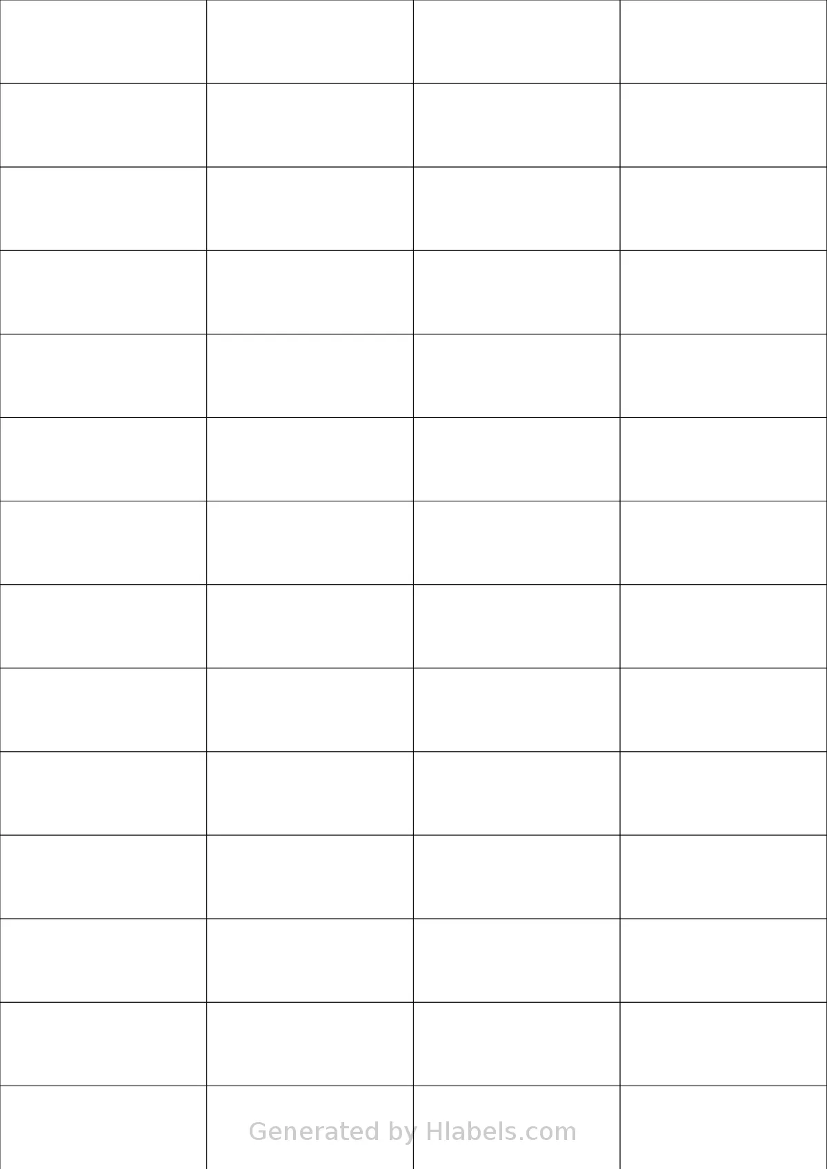 Apli® 01777 template with 56 rectangular 52.5 x 21.2 millimeter labels per sheet, on A4-size adhesive blank label sheets.