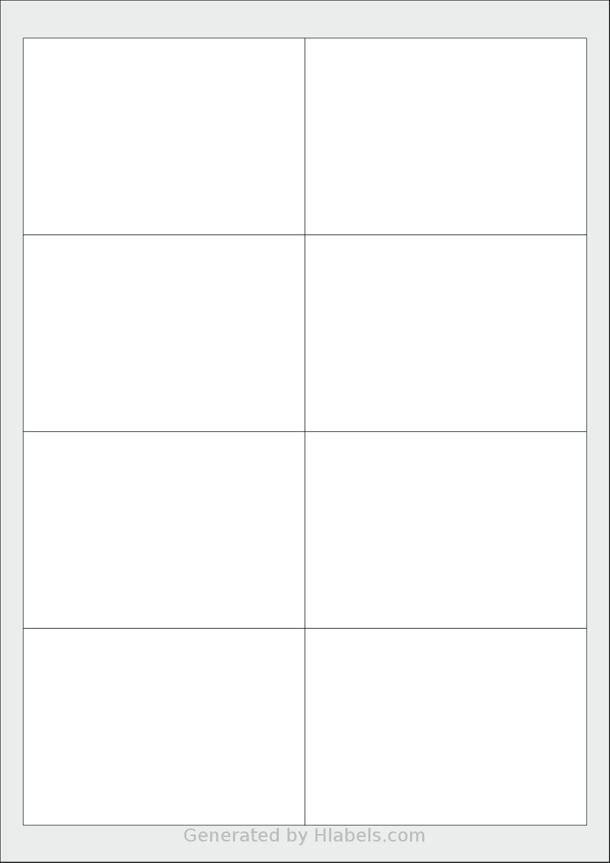 Apli® 02523 template with 8 rectangular 97 x 67.7 millimeter labels per sheet, on A4-size adhesive blank label sheets.