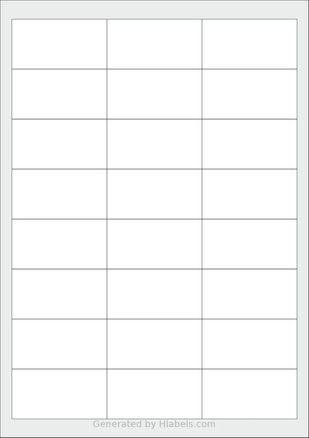 Apli® 03056 template with 24 rectangular 64.6 x 33.8 millimeter labels per sheet, on A4-size adhesive blank label sheets.