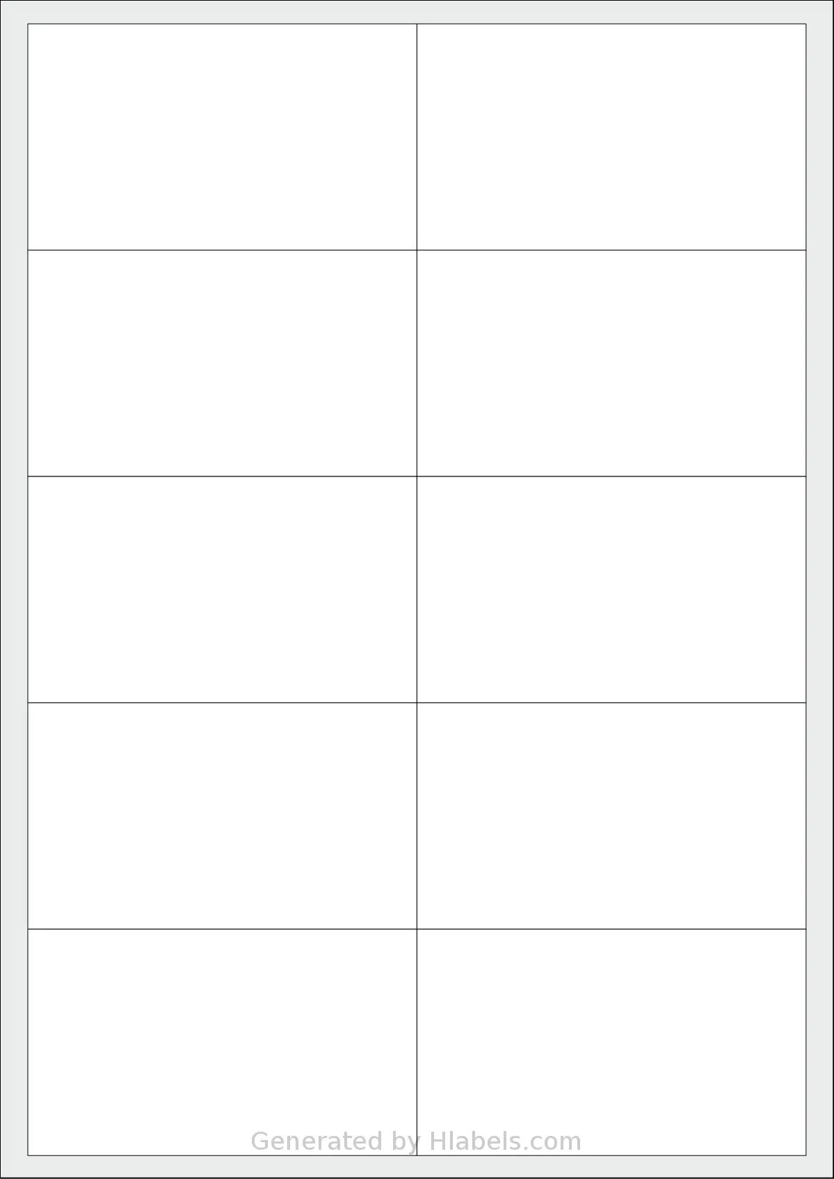 Apli® 10149 template with 10 rectangular 98 x 57 millimeter labels per sheet, on A4-size adhesive blank label sheets.