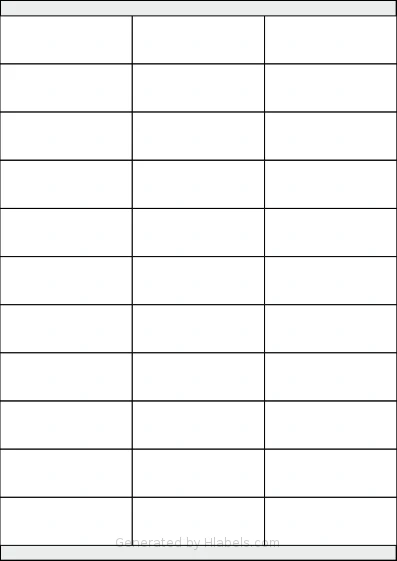 Apli® 10559 Template Apli® 10559 template with 33 rectangular 70 x 25.4 millimeter labels per sheet, on A4-size adhesive blank label sheets.