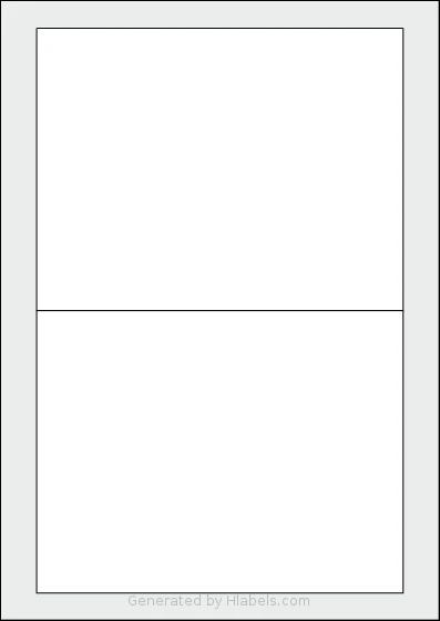Apli® 11659 template with 2 rectangular 175 x 135 millimeter labels per sheet, on A4-size adhesive blank label sheets.