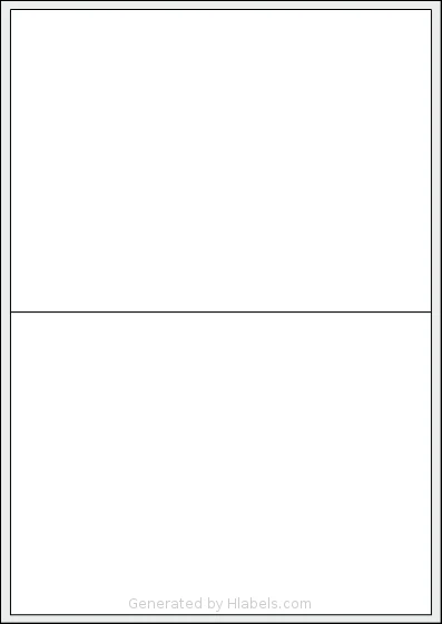 Avery® 200144 template with 2 rectangular 200 x 144 millimeter labels per sheet, on A4-size adhesive blank label sheets.