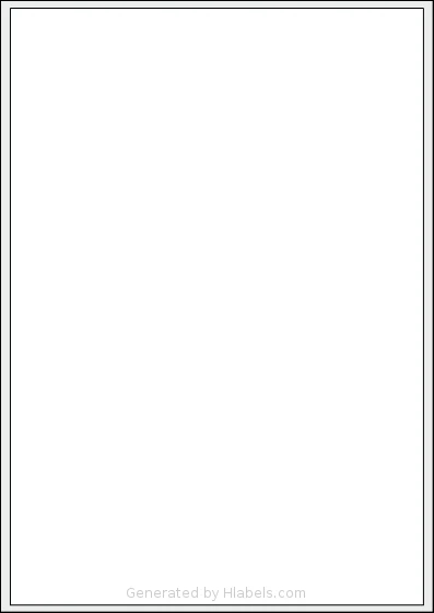 Avery® 200289 template with 1 rectangular 200 x 289 millimeter labels per sheet, on A4-size adhesive blank label sheets.