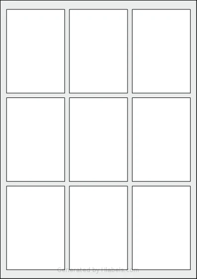 Avery® 6289 Template Avery® 6289 template with 9 rectangular 62 x 89 millimeter labels per sheet, on A4-size adhesive blank label sheets.