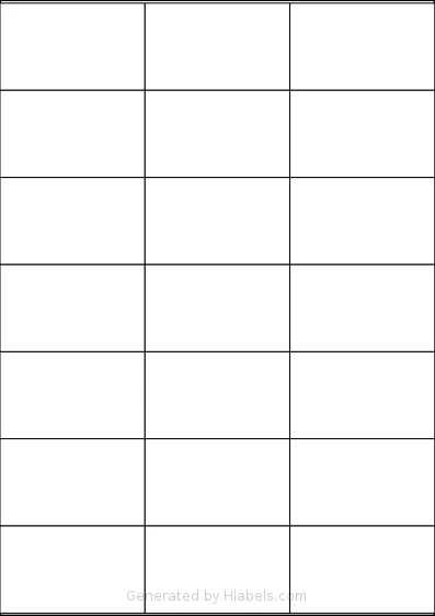 Avery® 7042 template with 21 rectangular 70 x 42 millimeter labels per sheet, on A4-size adhesive blank label sheets.