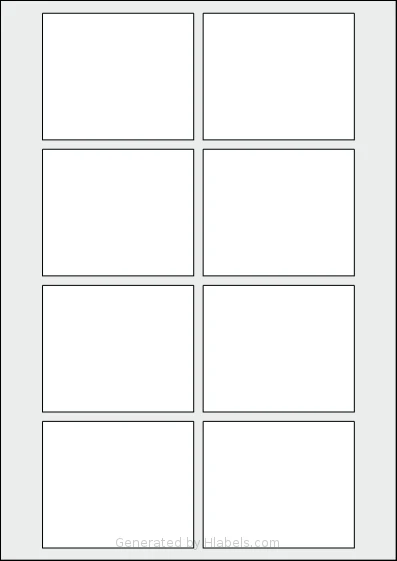 Avery® 8067 template with 8 rectangular 80 x 67 millimeter labels per sheet, on A4-size adhesive blank label sheets.
