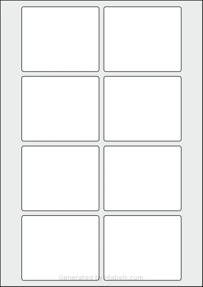 Avery® 80x67-R Template Avery® 80x67-R template with 8 rectangular 80 x 67 millimeter labels per sheet, on A4-size adhesive blank label sheets.